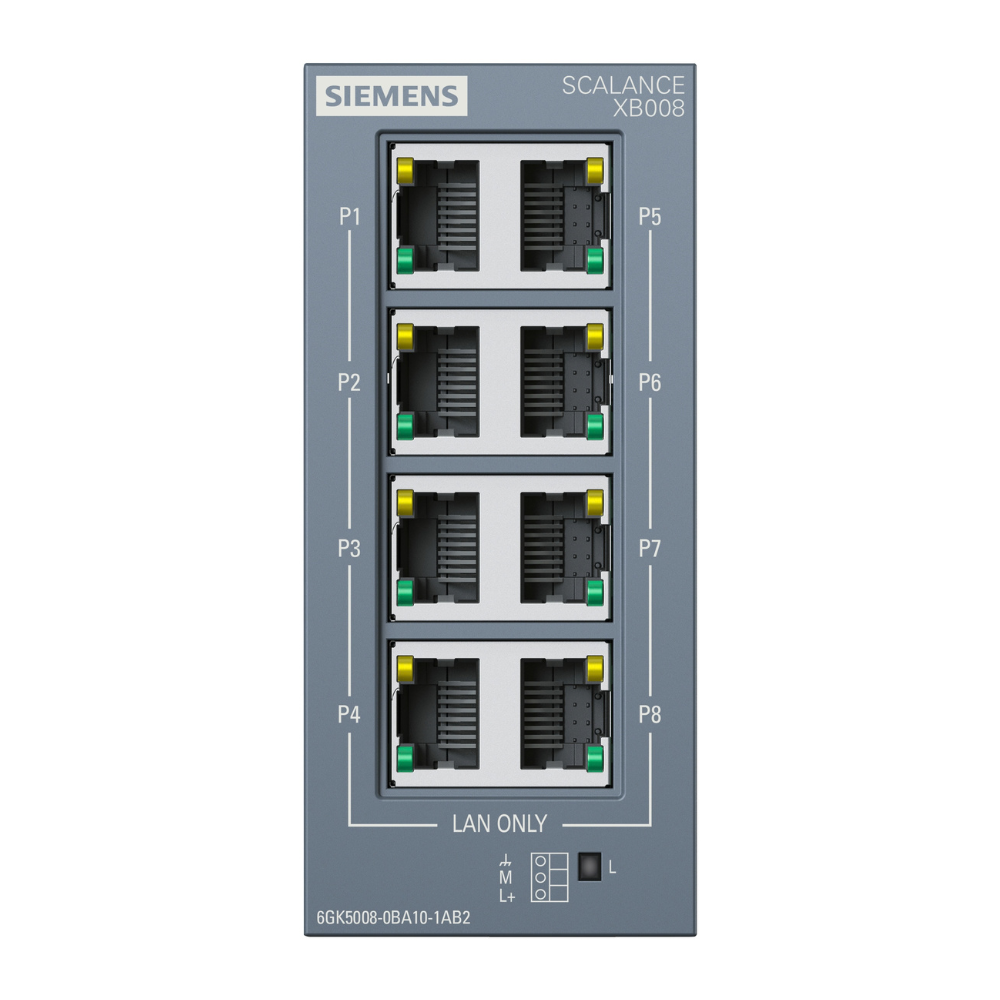 Switch SCALANCE XB008 no administrado, SIMATIC NET