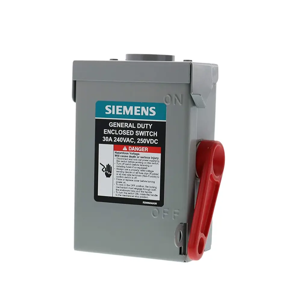 Interruptor general encapsulado Siemens GNF221RA vista del producto