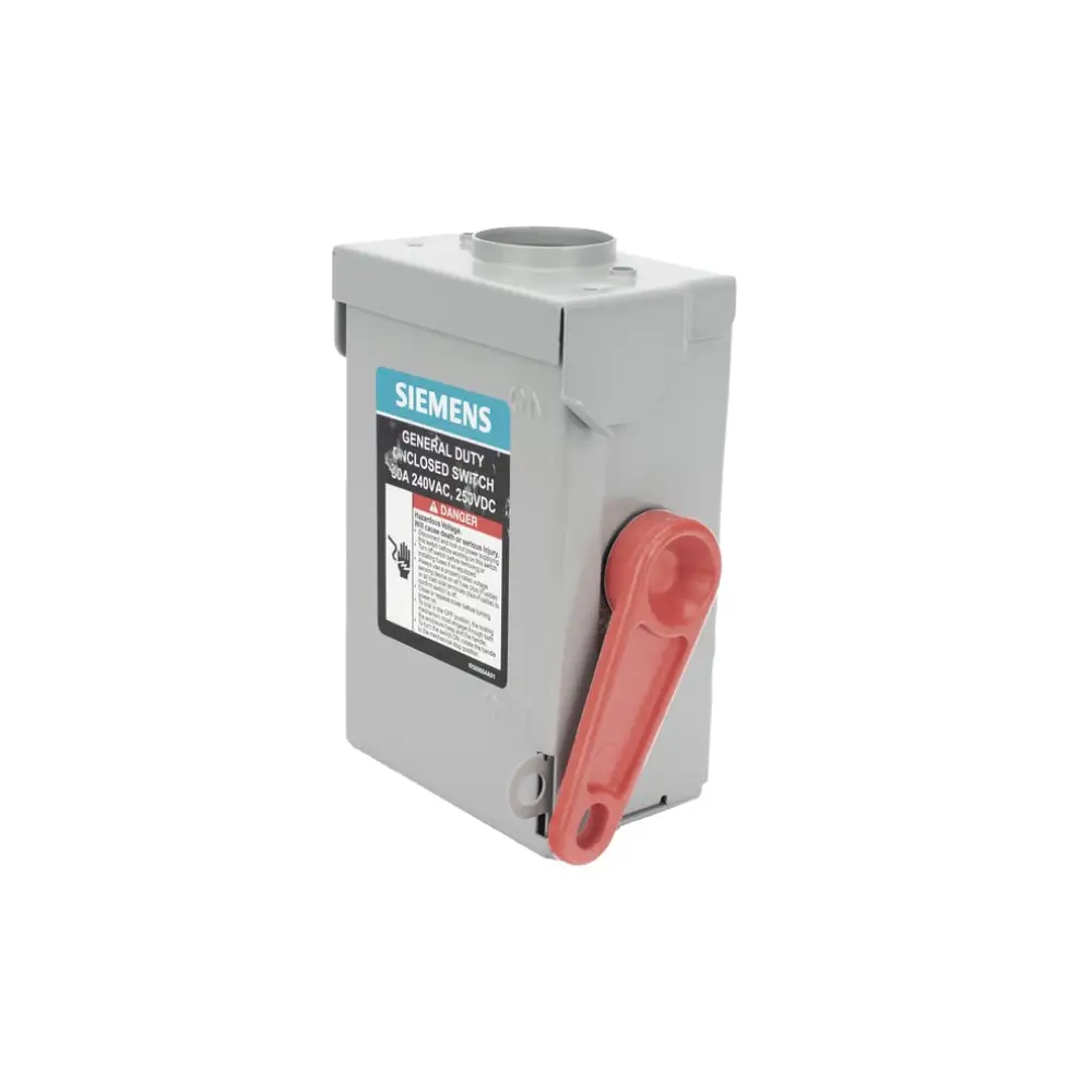 Siemens Interruptor de Seguridad US2:GNF221RA, caja gris, uso general, NEMA 3R exterior