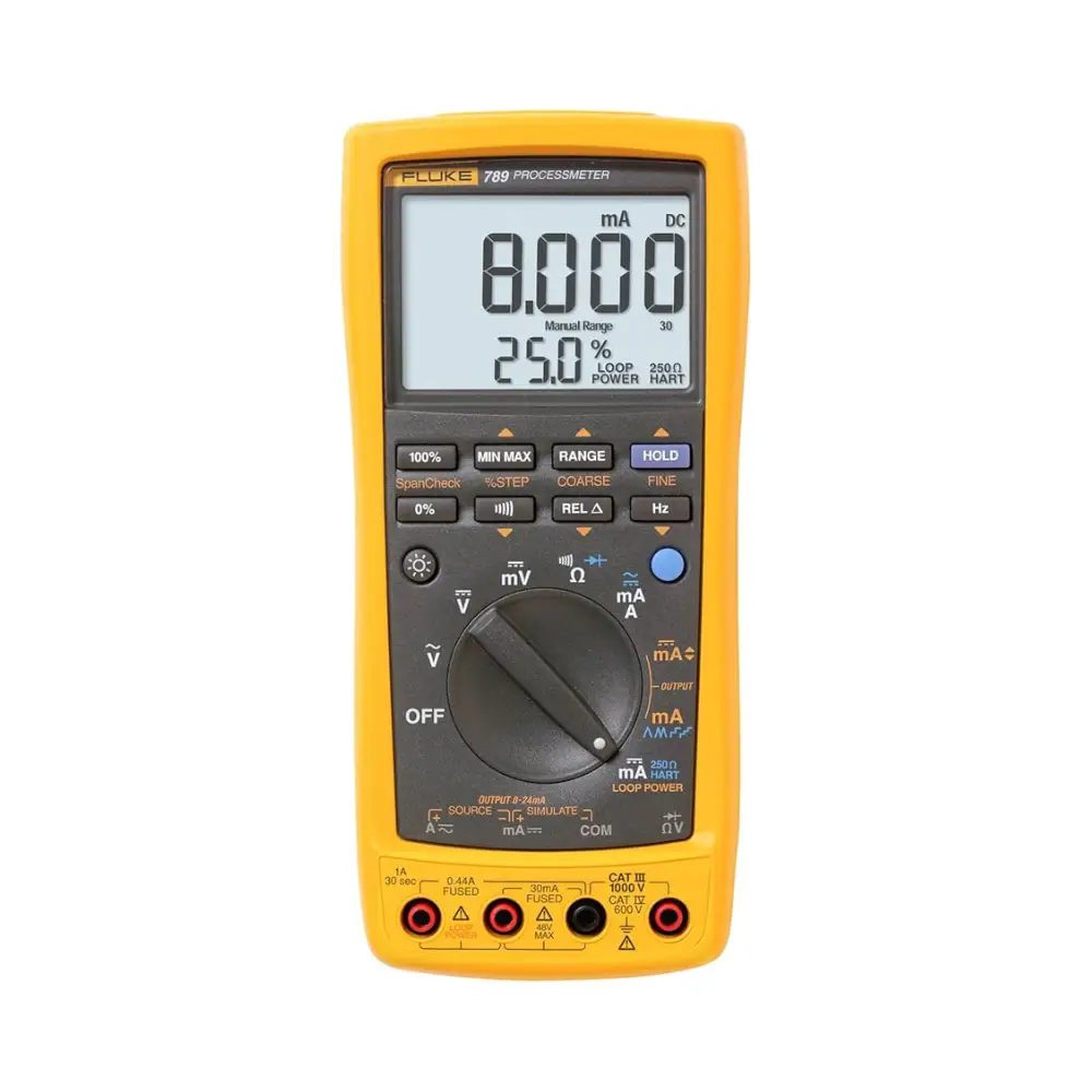 Fluke 789 ProcessMeter Calibrador Lazo De Corriente Integrado DMM CAT III 600V Para Procesos