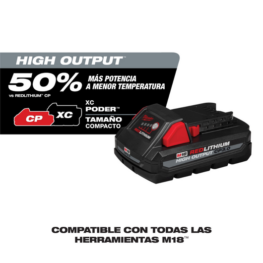 Baterías CP3.0 M18 REDLITHIUM HIGH OUTPUT 2pzs. Milwaukee 48-11-1837
