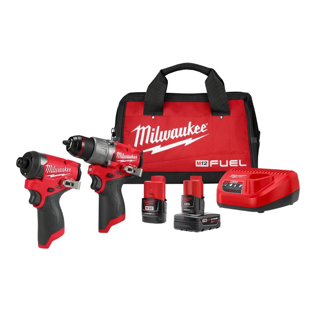 Kit combinado M12 Taladro Percutor/Atornillador de Impacto Milwaukee 3497-22