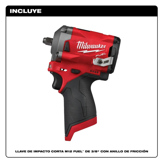 Llave de impacto M12 Stubby 3/8 in Milwaukee 2554-20