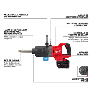 Llave de impacto de torque alto con ONE-KEY Milwaukee 2869-22HD
