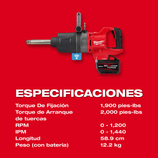 Llave de impacto de torque alto con ONE-KEY Milwaukee 2869-22HD