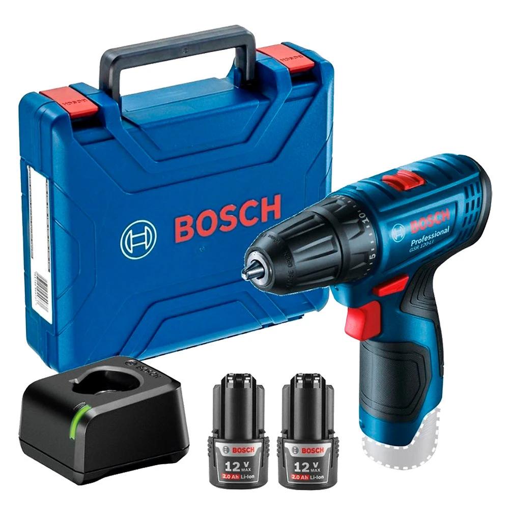 Bosch Taladro atornillador kit 12V con dos baterías GSR 120-LI