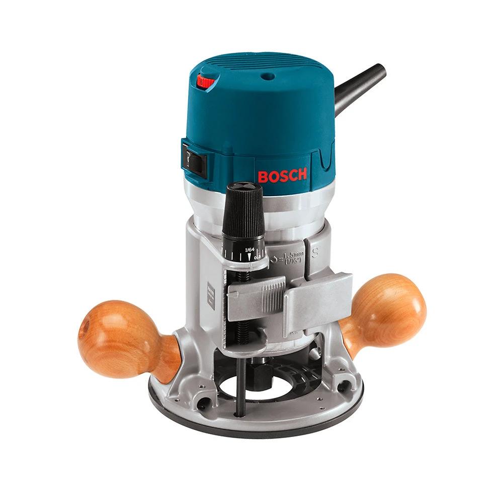 Router Bosch 1617 EVS 127V con base fija y 2 pinzas 1/4 y 1/2