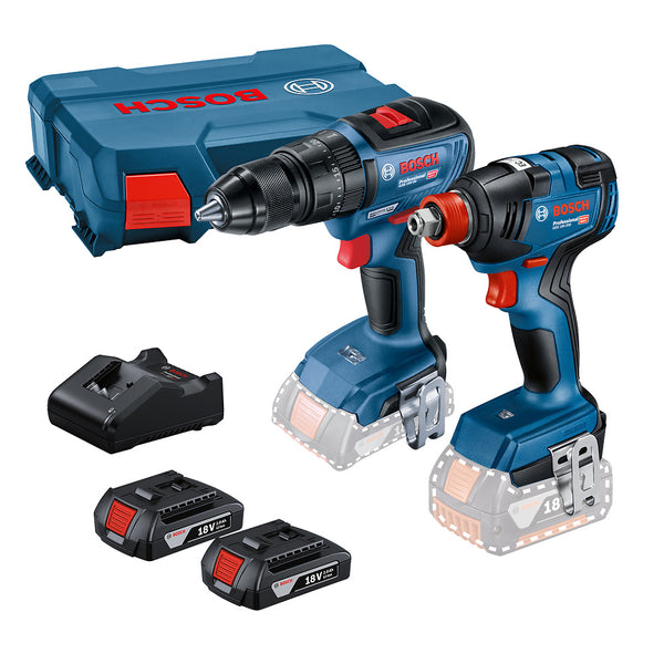 Combo Rotomartillo GSB 18V-50+Llave impacto GDX 18V-20 Bosch 2 bat y maletín