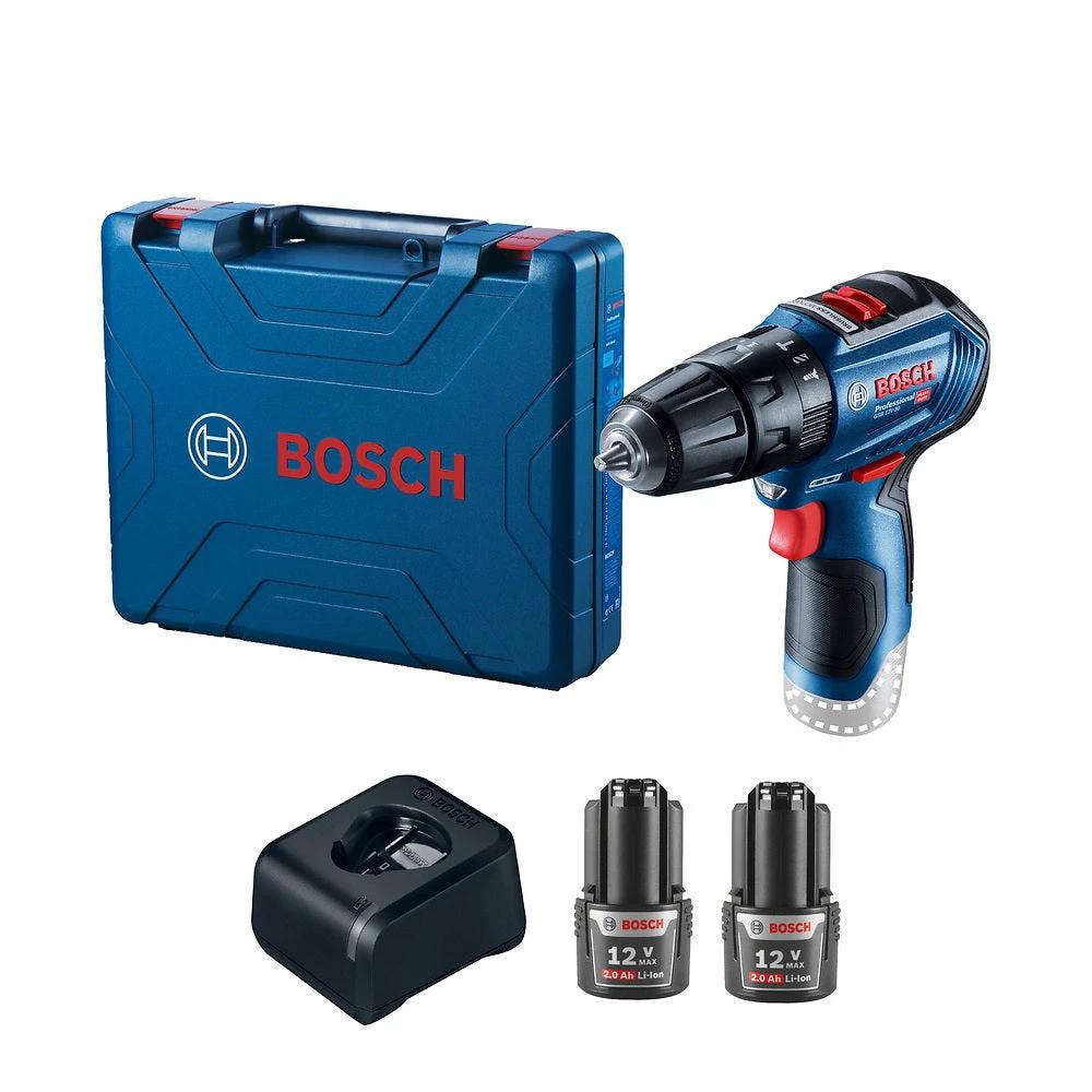 Rotomartillo inalámbrico Bosch GSB 12V-30 con 2 baterías y maletín