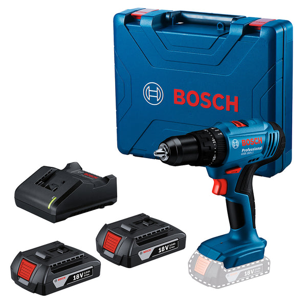 Rotomartillo inalámbrico Bosch GSB 183-LI 18V 2Bat+Mal