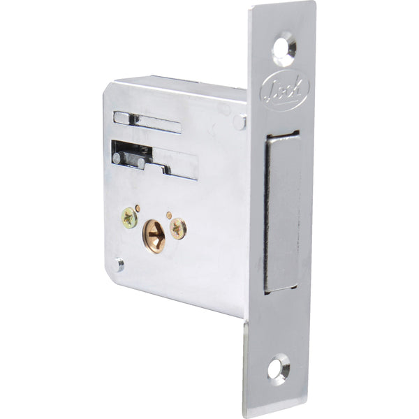 Cerrojo para embutir auxiliar, función doble, níquel satinado, llave tetra, en caja Lock - Lock - Industrias GSL