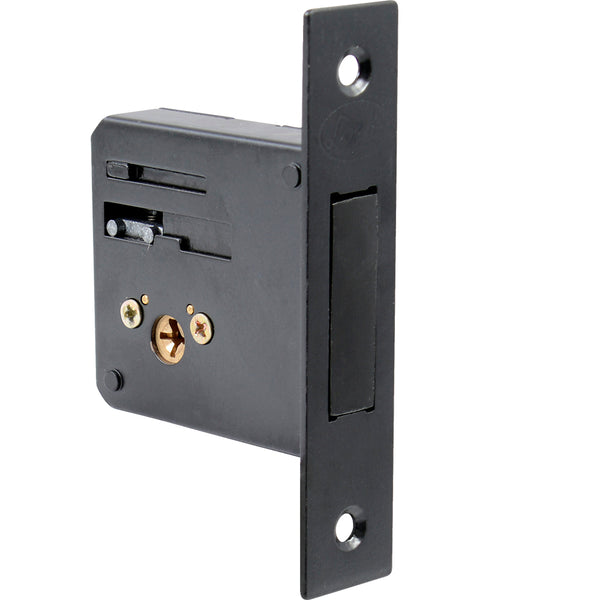Cerrojo para embutir auxiliar, función doble, latón antiguo, llave tetra, en caja Lock - Lock - Industrias GSL