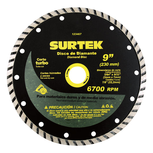 Disco de diamante turbo 4-1/2" Surtek - Surtek - Industrias GSL