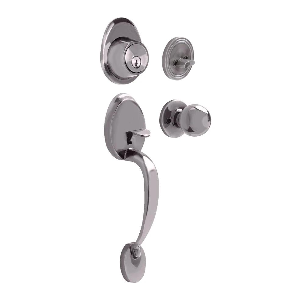 Gatillo ovalado sólido para entrada función sencilla,  níquel satinado, visual Lock - Lock - Industrias GSL
