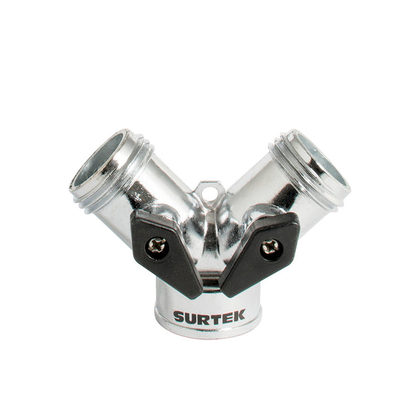 Adaptador para manguera de riego en "Y" cromado 11 x7 cm Surtek - Surtek - Industrias GSL