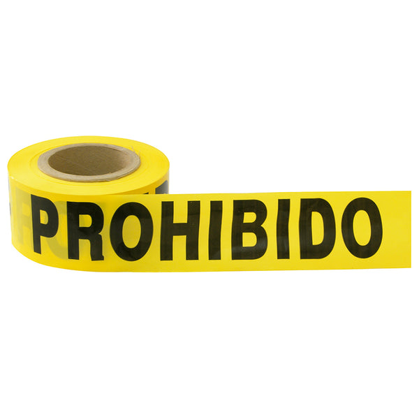 Cinta para barricada "PROHIBIDO EL PASO" ancho 3" de 304 m Surtek - Surtek - Industrias GSL