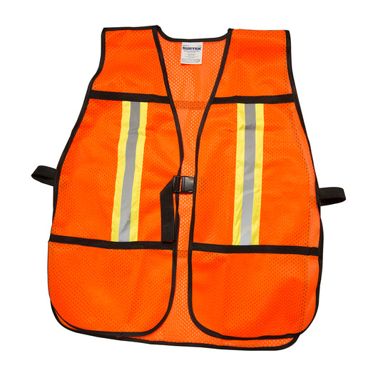 Chaleco de malla de poliéster con correas ajustables unitalla color naranja Surtek 137376 - Surtek - Industrias GSL