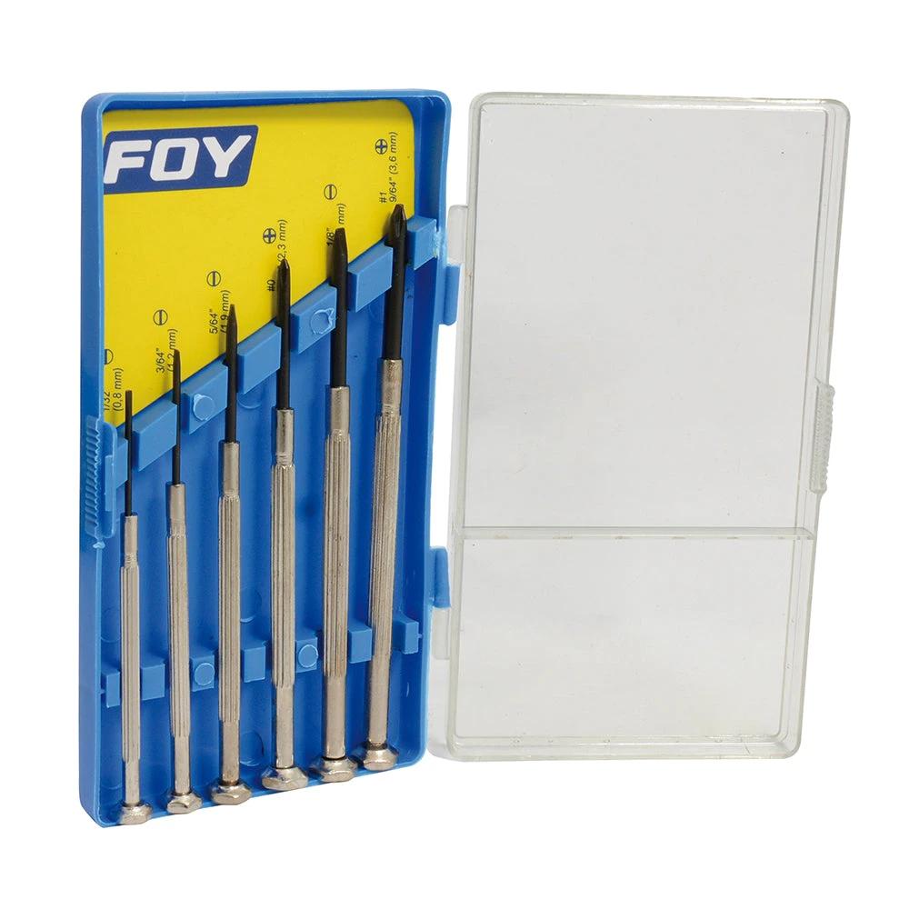 Juego de 6 destornilladores de precisión ESD, combinados Foy
