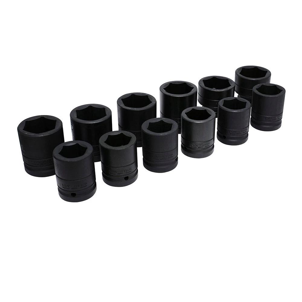 Juego de 12 dados de impacto en pulgadas cuadro de 1", 6 puntas Urrea