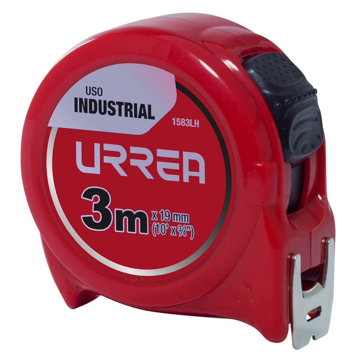 Flexómetro con carcasa de plástico 3 m x 19 mm en blíster Urrea - Urrea - Industrias GSL