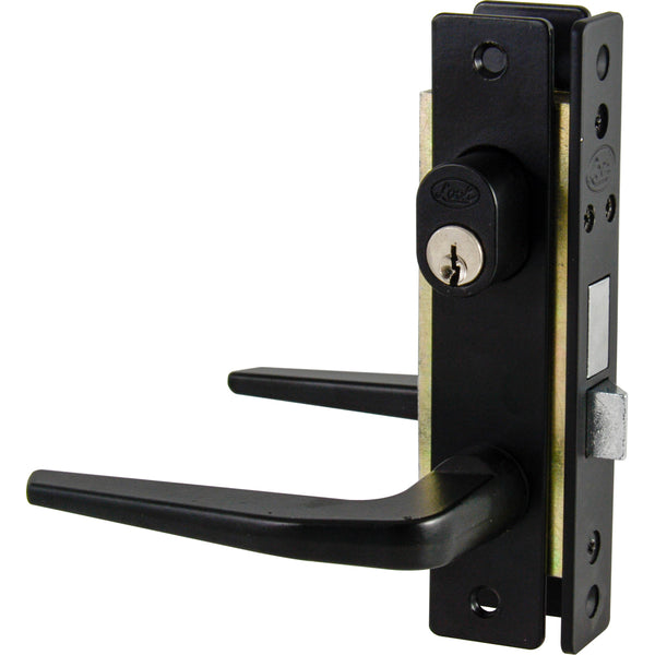 Cerradura clásica para puerta de aluminio función doble, negro, llave estándar Lock - Lock - Industrias GSL