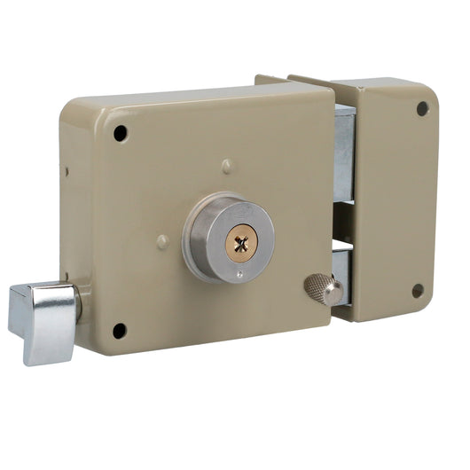 Cerradura sobreponer clásica función derecha , llave tetra, en caja Lock - Lock - Industrias GSL
