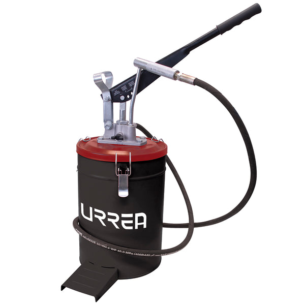 Inyector de grasa con cubeta de presión variable de 10 kg, 4,000 psi Urrea