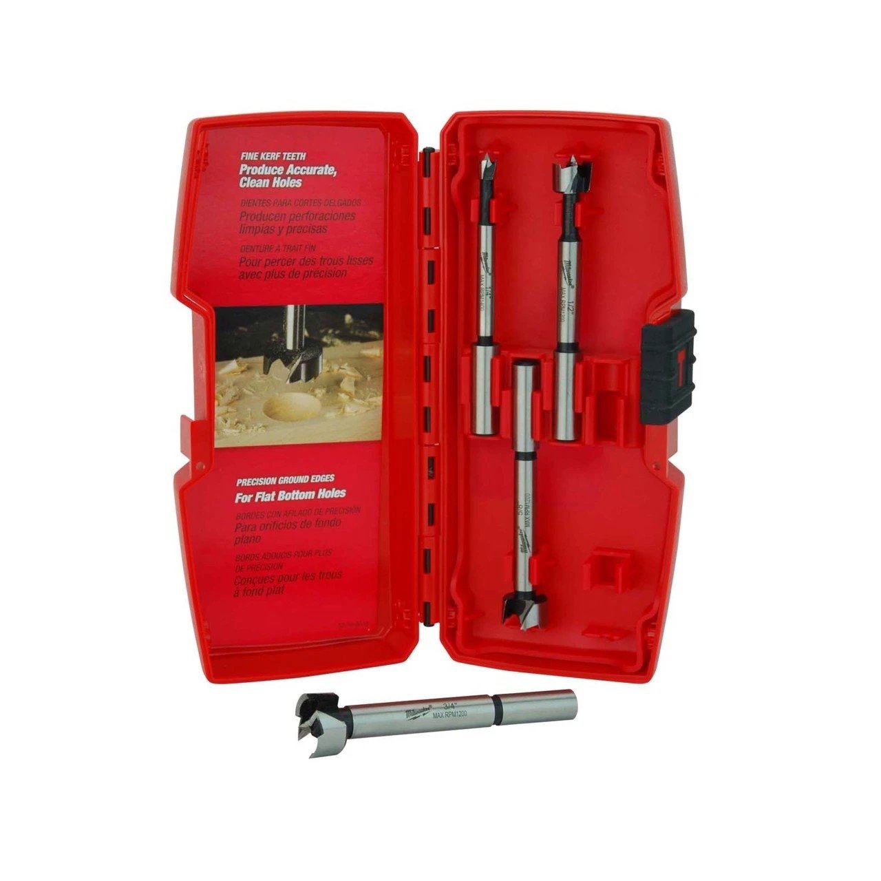 Juego de brocas Forstner de 4 piezas Milwaukee 48-14-0004