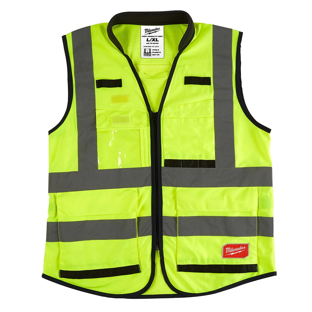 Chaleco de seguridad de alta visibilidad con 15 bolsillos Milwaukee 48-73-5041 - Milwaukee - Industrias GSL
