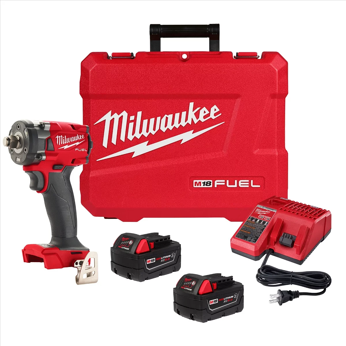 Llave de impacto compacta M18 FUEL™ de 1/2" con juego de anillos de fricción Milwaukee 2855-22R