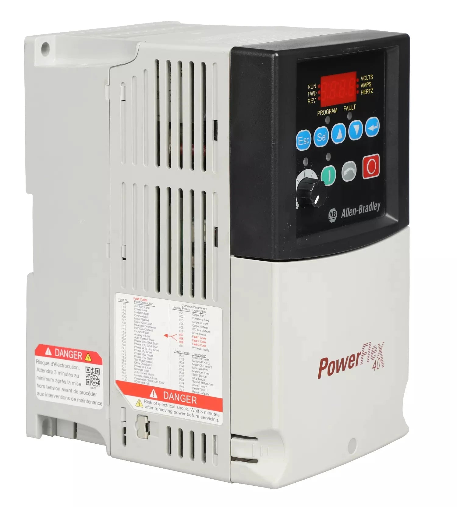 Variador de CA PowerFlex de 40 a 2,2 kW Allen Bradley 22B-B012N104