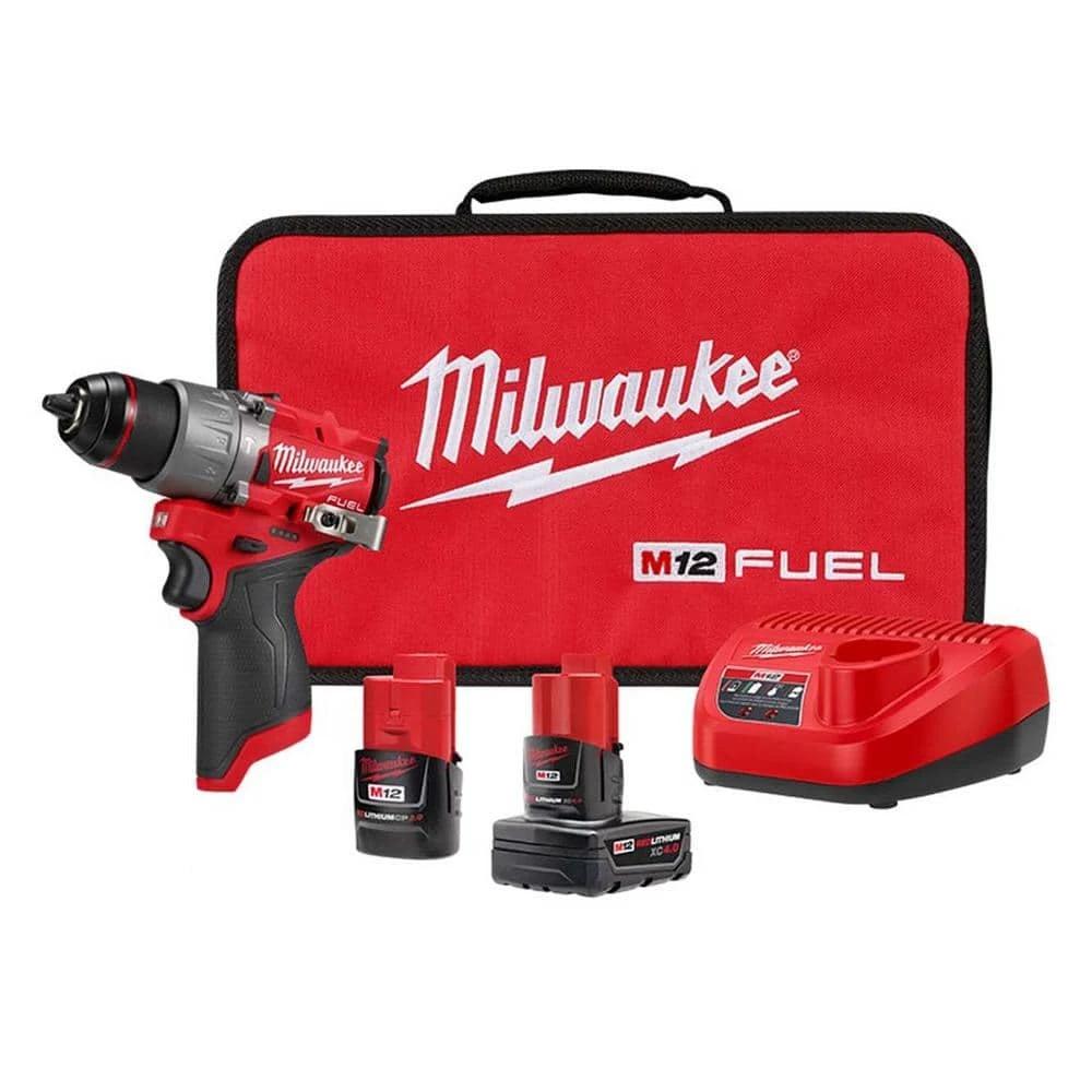 Kit de Taladro Percutor/Destornillador M12 FUEL™ de 1/2" Milwaukee 3404-22