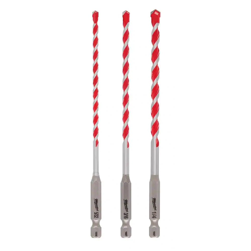 Kit de Brocas de Carburo para Taladro Percutor SHOCKWAVE™ 3pzas Milwaukee 48-20-9050
