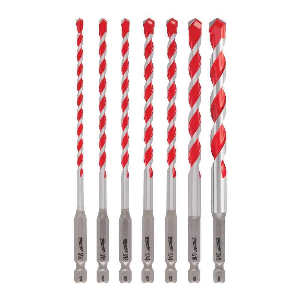 Kit de Brocas de Carburo para Taladro Percutor SHOCKWAVE™ 7pzas Milwaukee 48-20-9052
