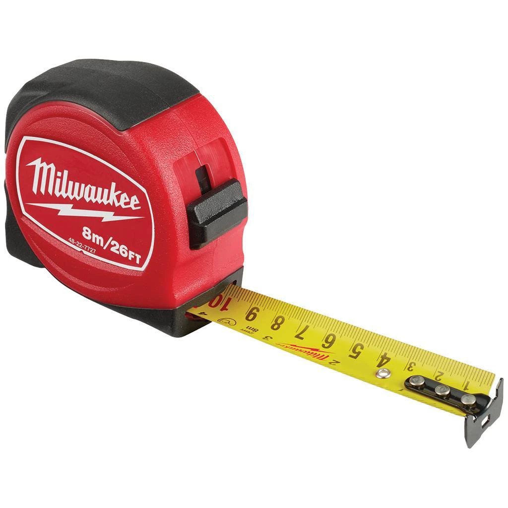 Flexómetro de Contratista de 26 ft-8m Milwaukee 48-22-7727 - Milwaukee - Industrias GSL