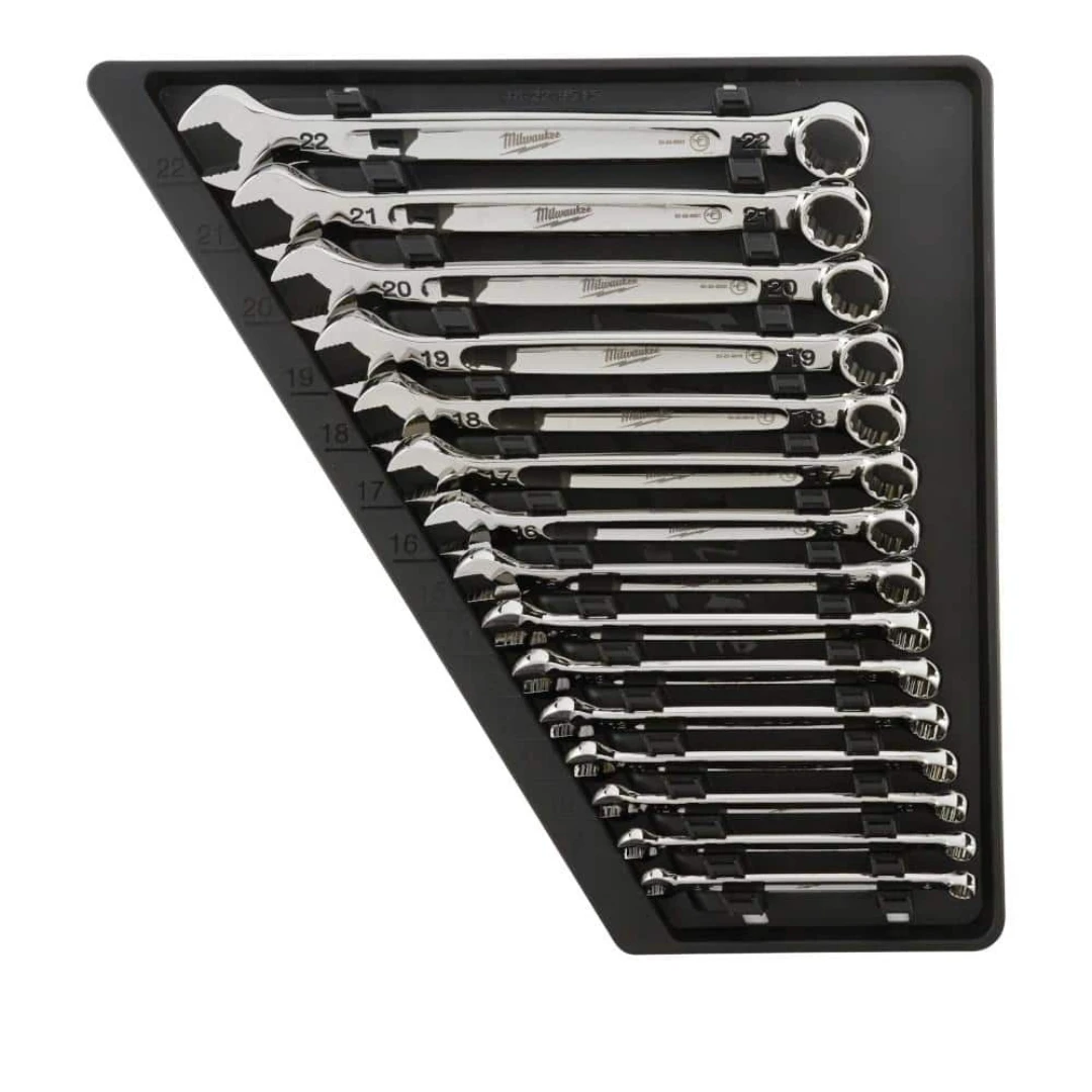 Juego de Llaves Combinadas de 15pzas - Métricas Milwaukee 48-22-9515