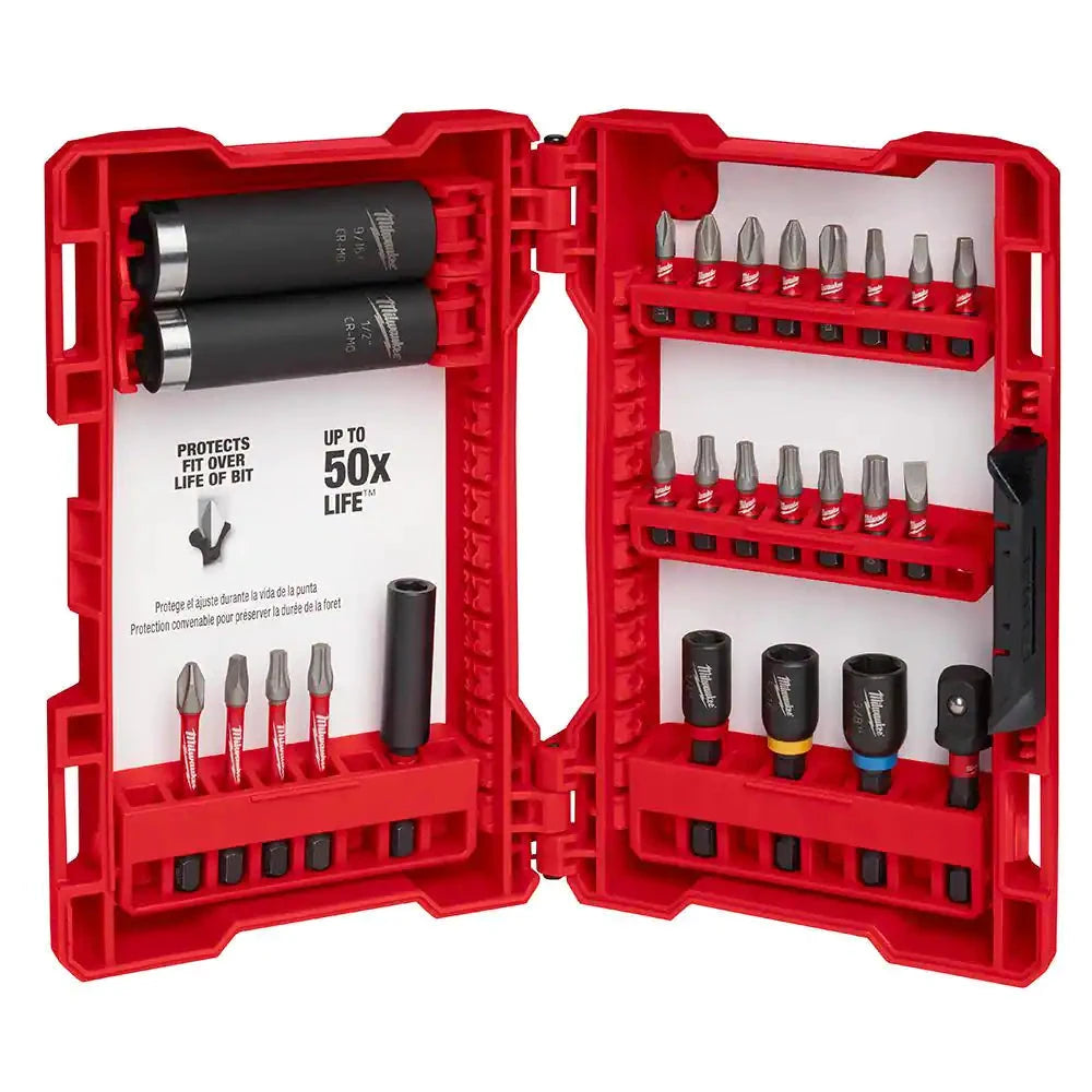 Juego de Puntas para Destornillador de Impacto 26pzas SHOCKWAVE™ Milwaukee 48-32-4408