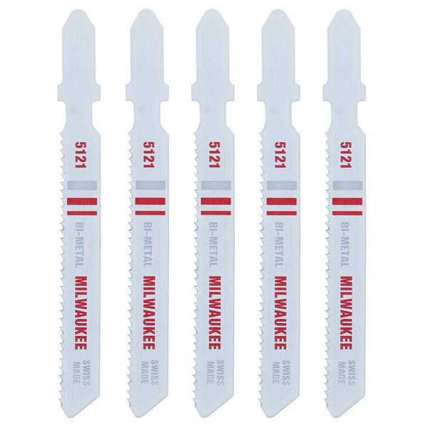 Hoja de sierra caladora bimetálica 3" y 18 dientes por pulgada (5pzs.) Milwaukee 48-42-5121 - Milwaukee - Industrias GSL