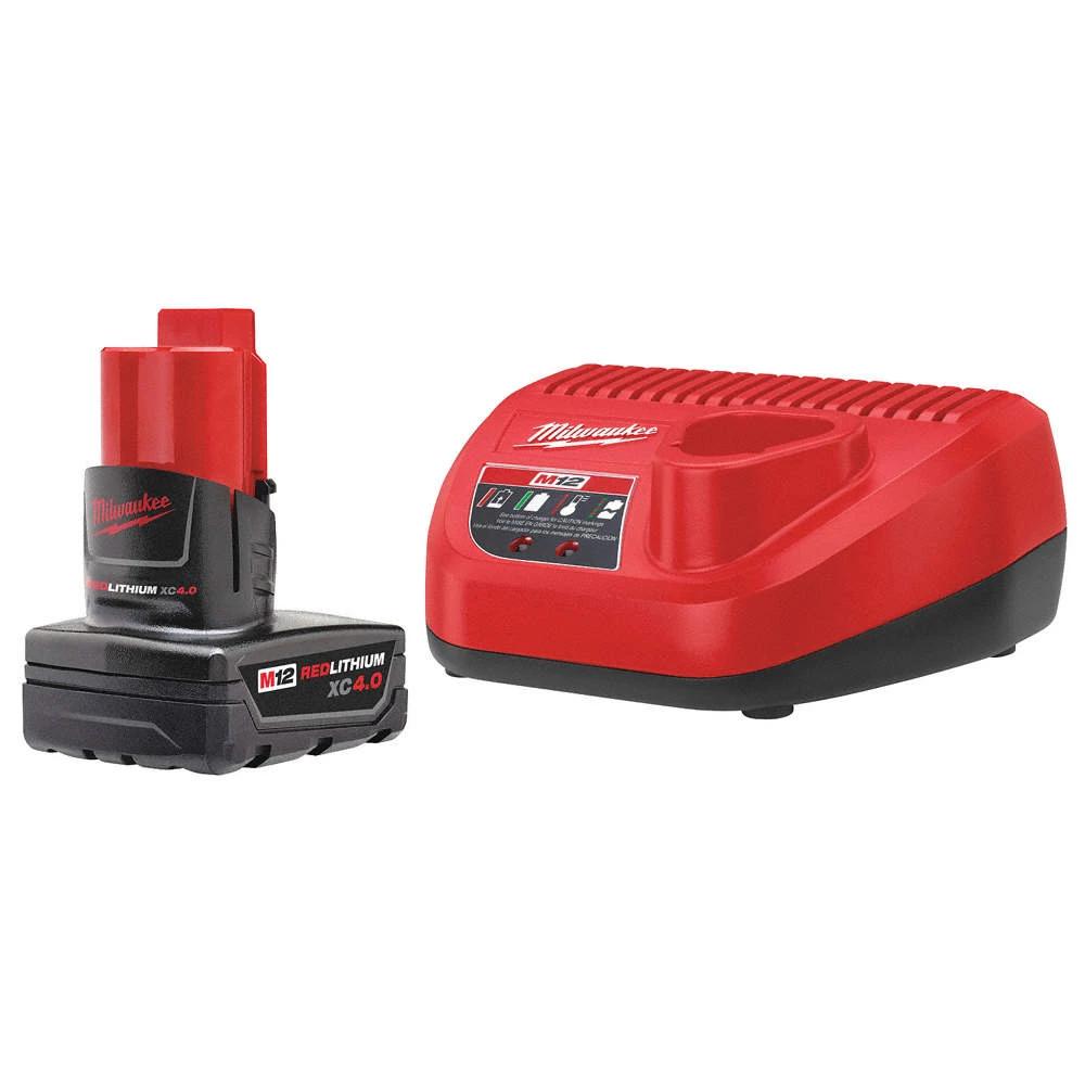 Paquete de bateria XC de iones de litio M12 kit de inicio de cargador Milwaukee 48-59-2440