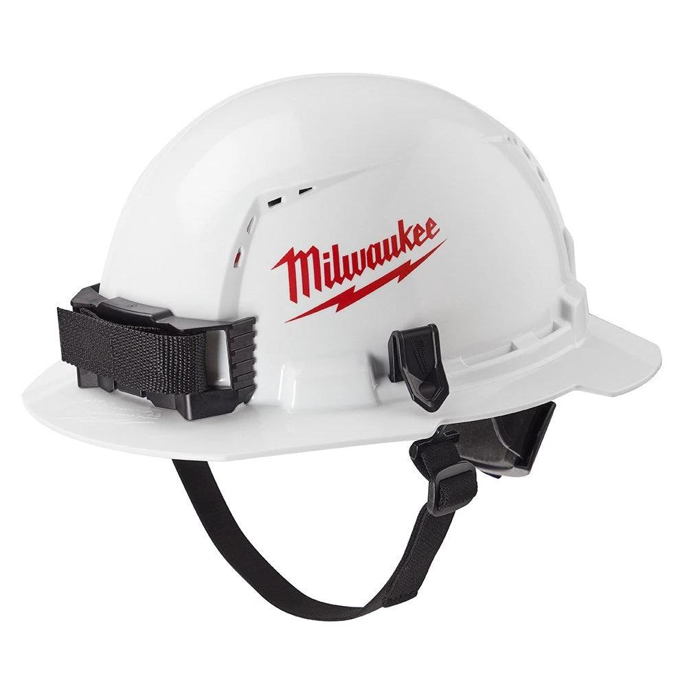 Casco blanco de ala completa ventilado con suspensión de trinquete de 6 puntos - Tipo 1, Clase C Milwaukee 48-73-1221 - Milwaukee - Industrias GSL