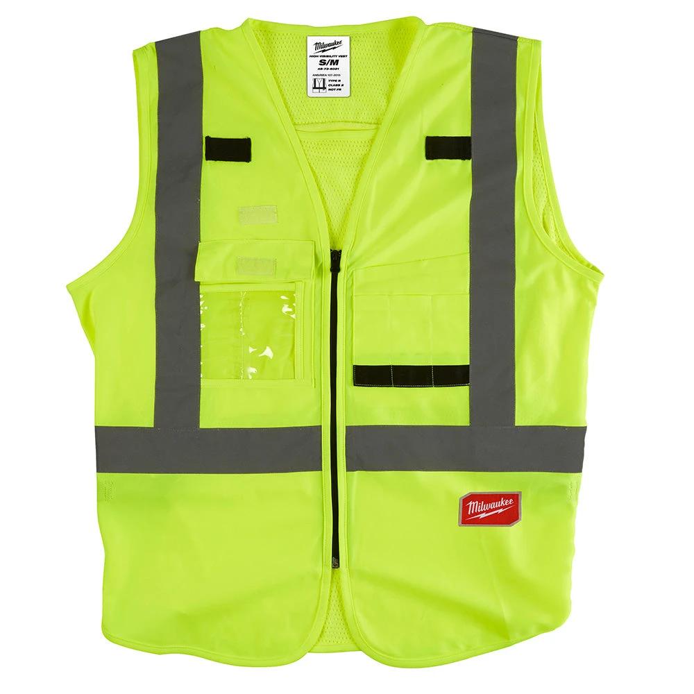 Chaleco de seguridad amarillo de gran visibilidad: S/M Milwaukee 48-73-5021 - Milwaukee - Industrias GSL