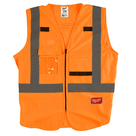 Chaleco de seguridad naranja de gran visibilidad: XXL/XXXL Milwaukee 48-73-5033 - Milwaukee - Industrias GSL