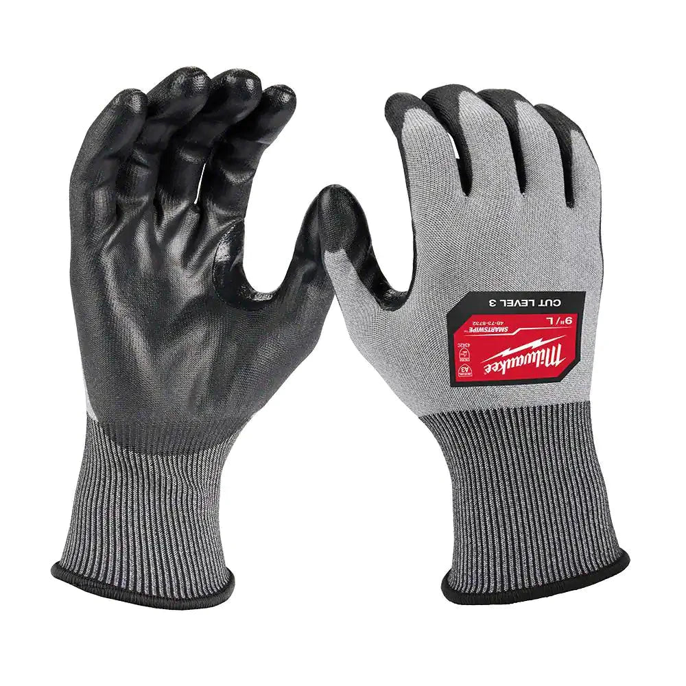Guantes de poliuretano de alta destreza nivel 3 para cortes (L) Milwaukee 48-73-8732 - Milwaukee - Industrias GSL