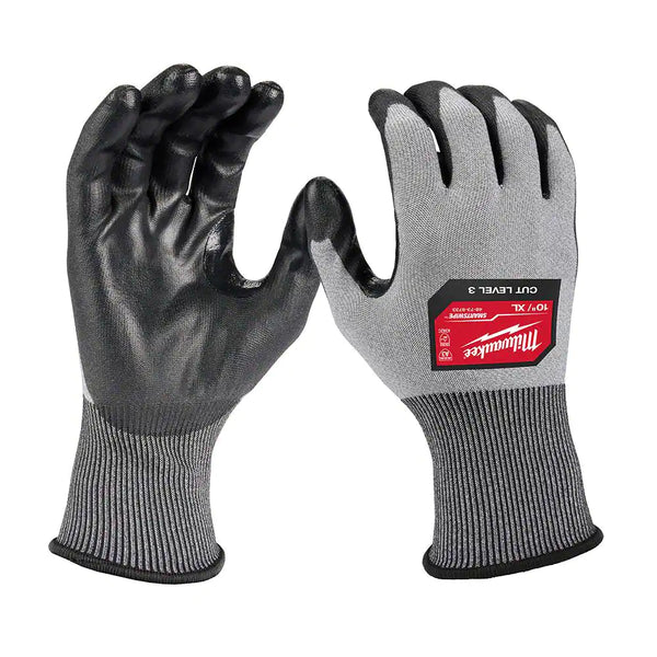 Guantes de poliuretano resistentes a cortes 3 de alta destreza extragrandes Milwaukee 48-73-8733 - Milwaukee - Industrias GSL