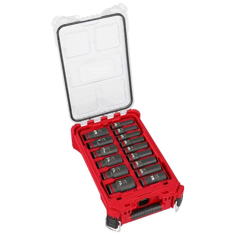 Set de Dados SHOCKWAVE Impact Duty de 1/2" Dr 15 piezas SAE Milwaukee 49-66-6802