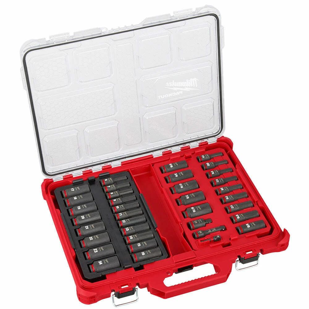 Set de dados SHOCKWAVE Impact Duty de 3/8"� Dr de 36 piezas Milwaukee 49-66-6805