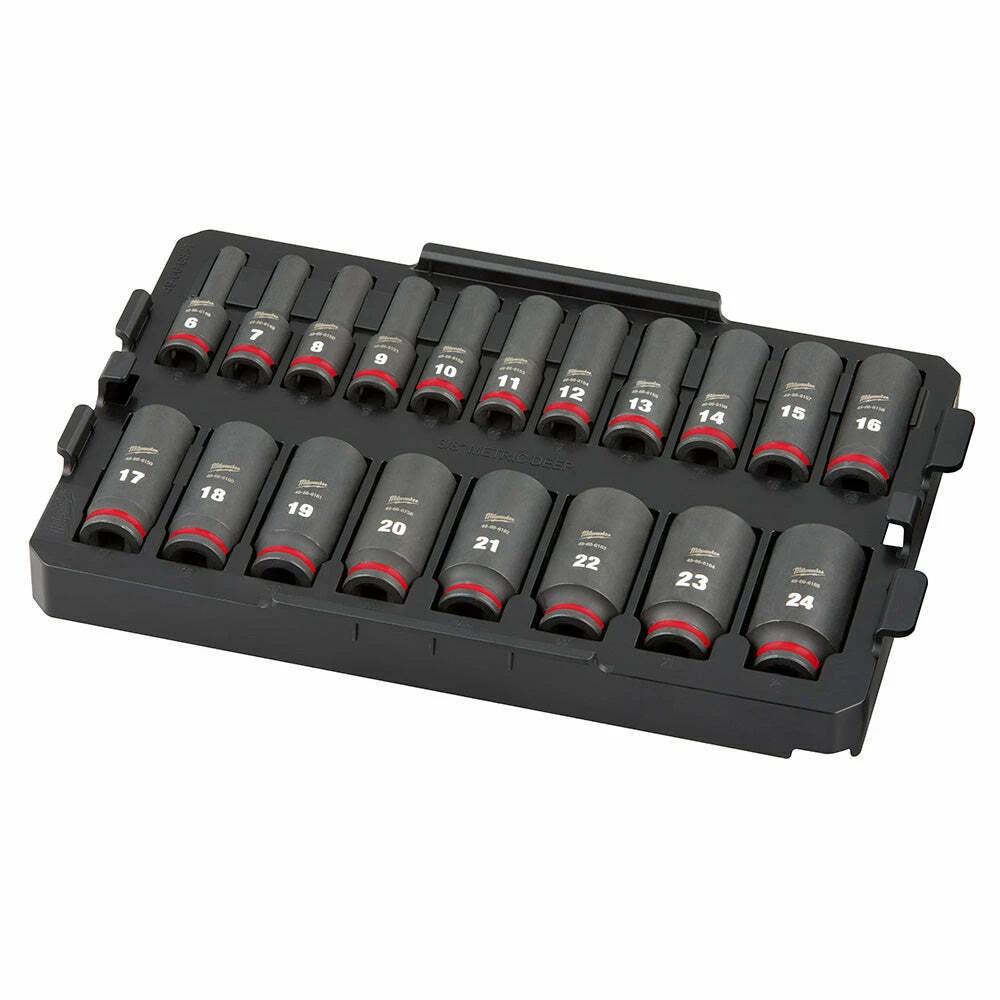 Juego de dados 3/8 pulg con bandeja Milwaukee 49-66-6816