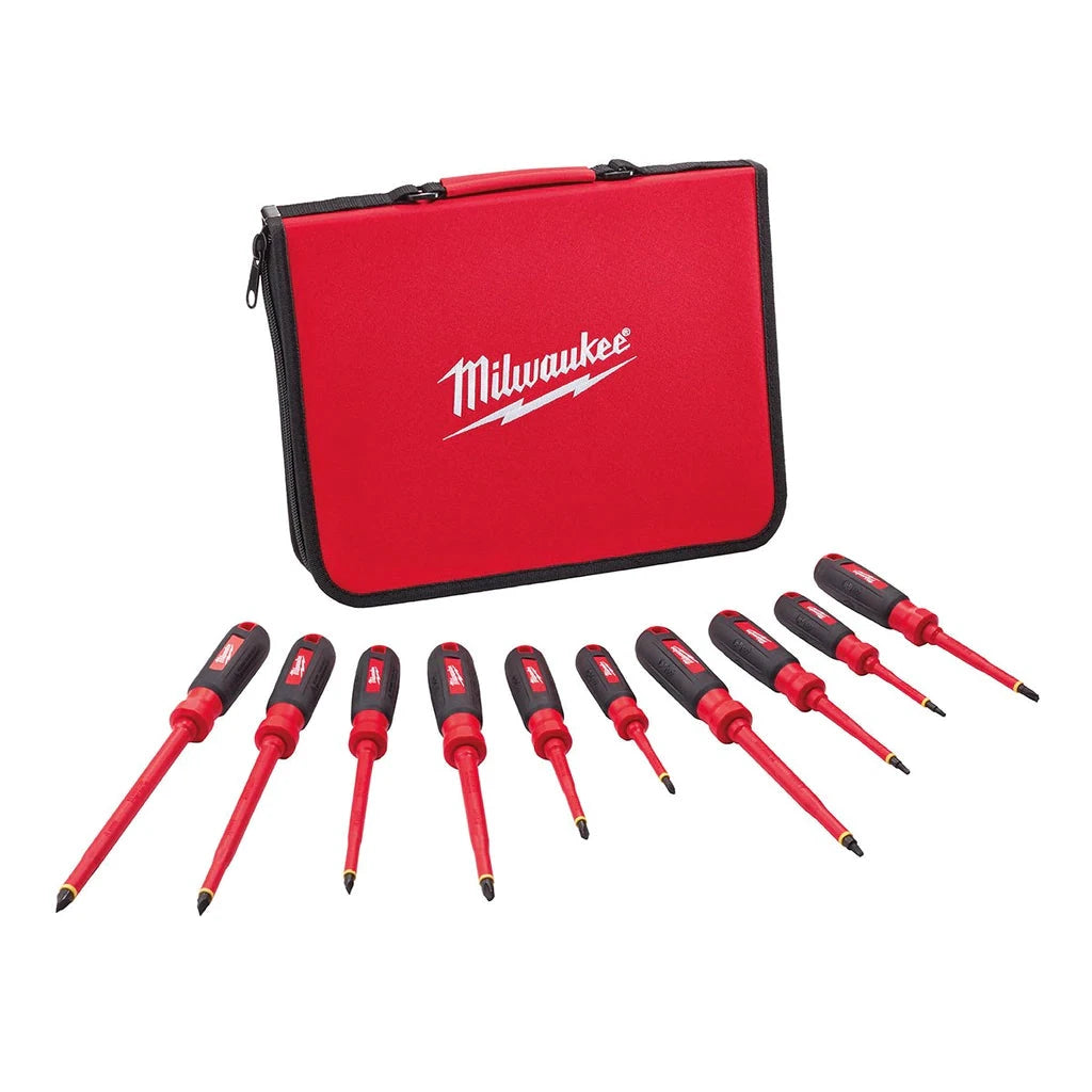 Juego de Desarmadores Insolados 1000v 10 Pzas Milwaukee 48-22-2210