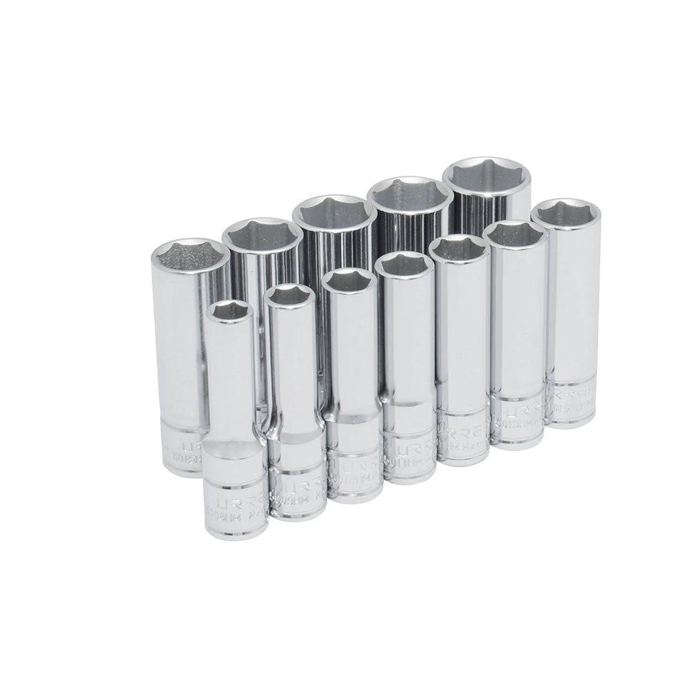 Juego de 12 dados largos métricos 3/8″ 6 puntas Urrea 52205
