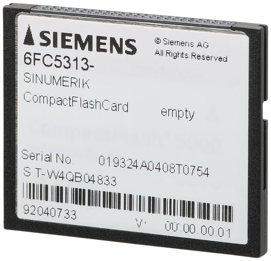 Tarjeta COMPACTFLASH 8GB vacia SINUMERIK Siemens 6FC5313-6AG00-0AA0